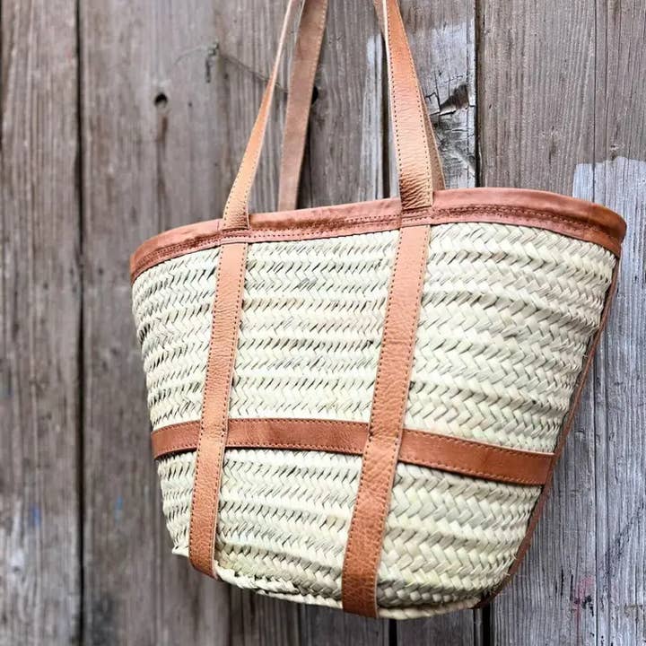 HandmadeBestSeller – wholesale Beach bag – Straw Bag Handmade with Leather, beach bag