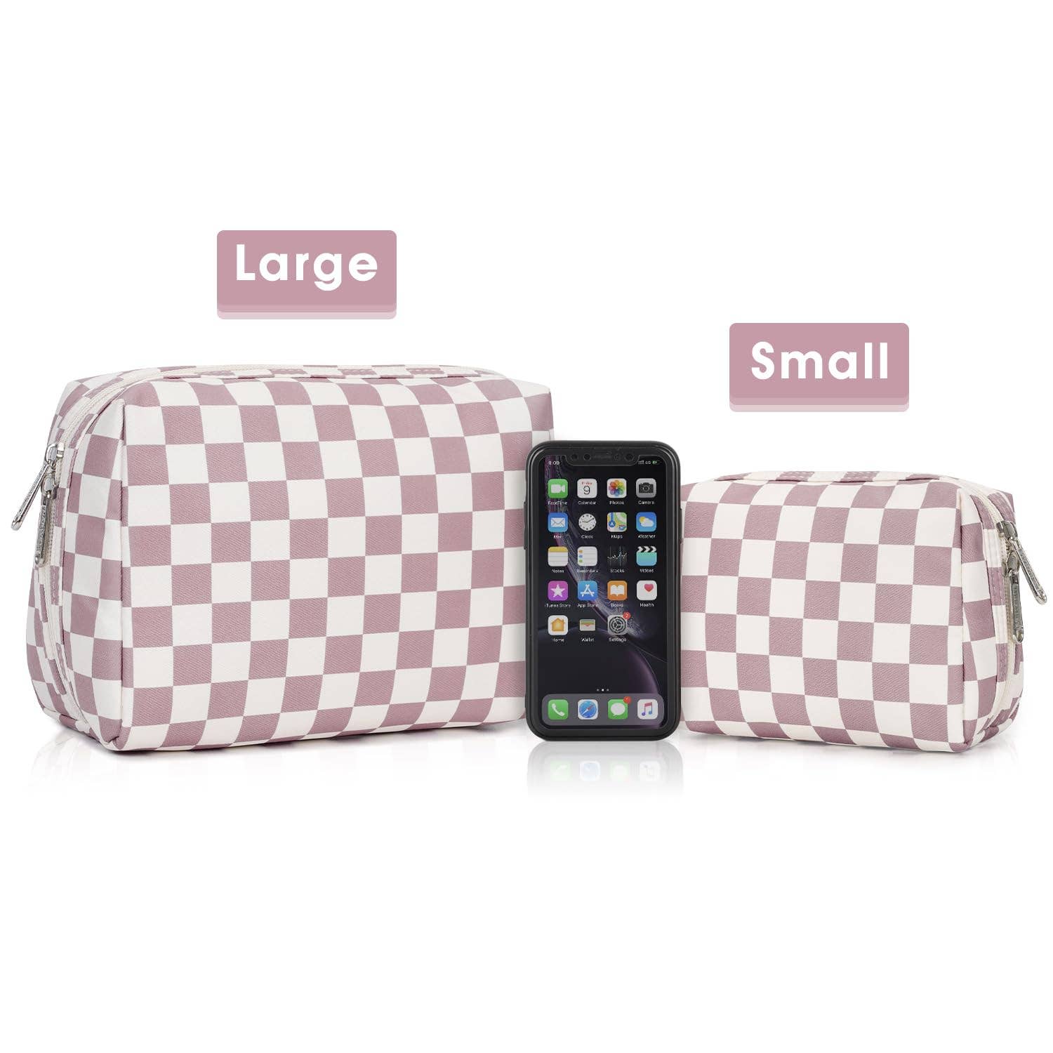 wandf - Wholesale Makeup/Cosmetic Bag - Checkered Makeup Bag Travel Cosmetic Bag Organizer Toiletry41