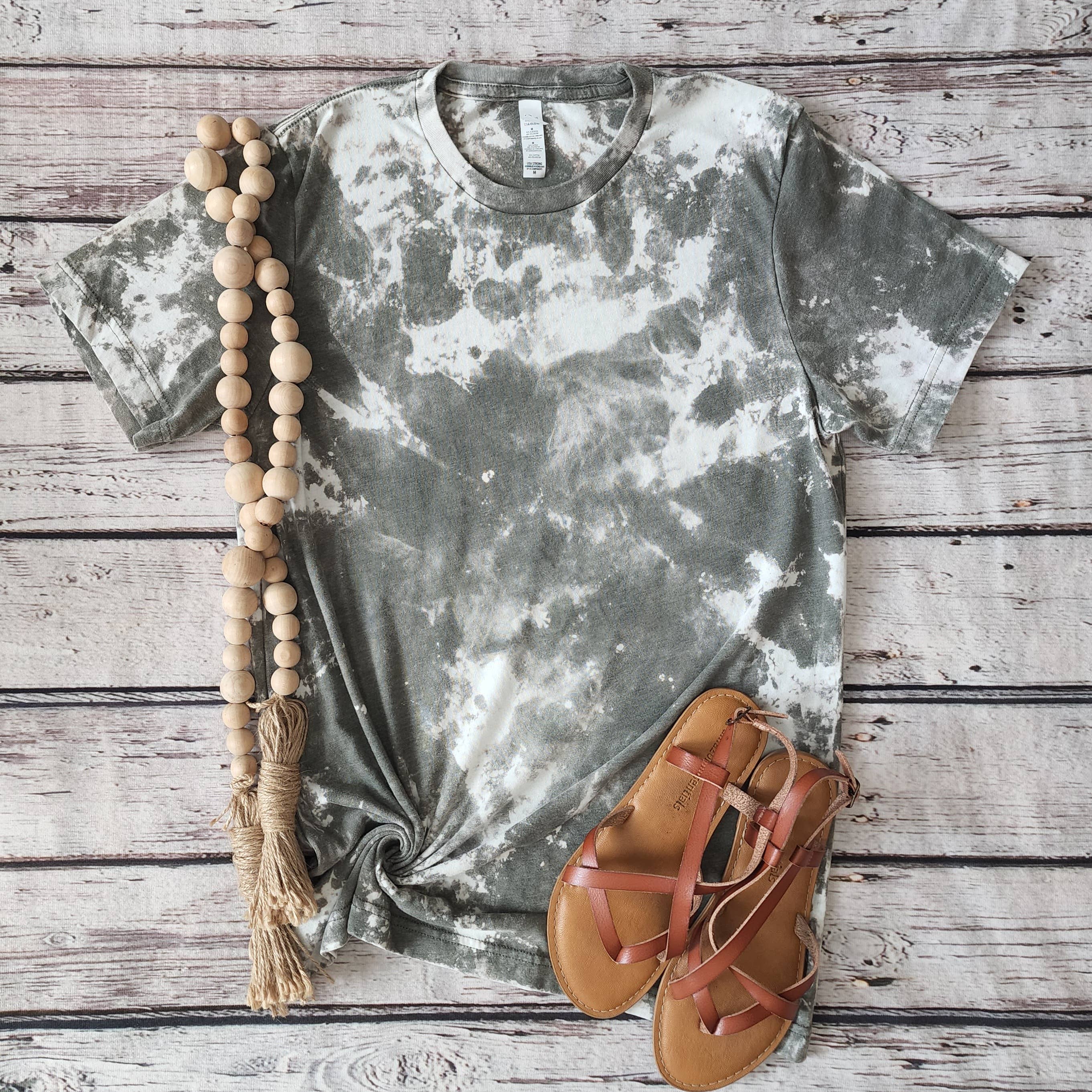 Shirts & Giggles - Wholesale T-Shirt - Women's - Bella+Canvas® Blank Scrunch Bleached T-Shirt, Unisex Tee9