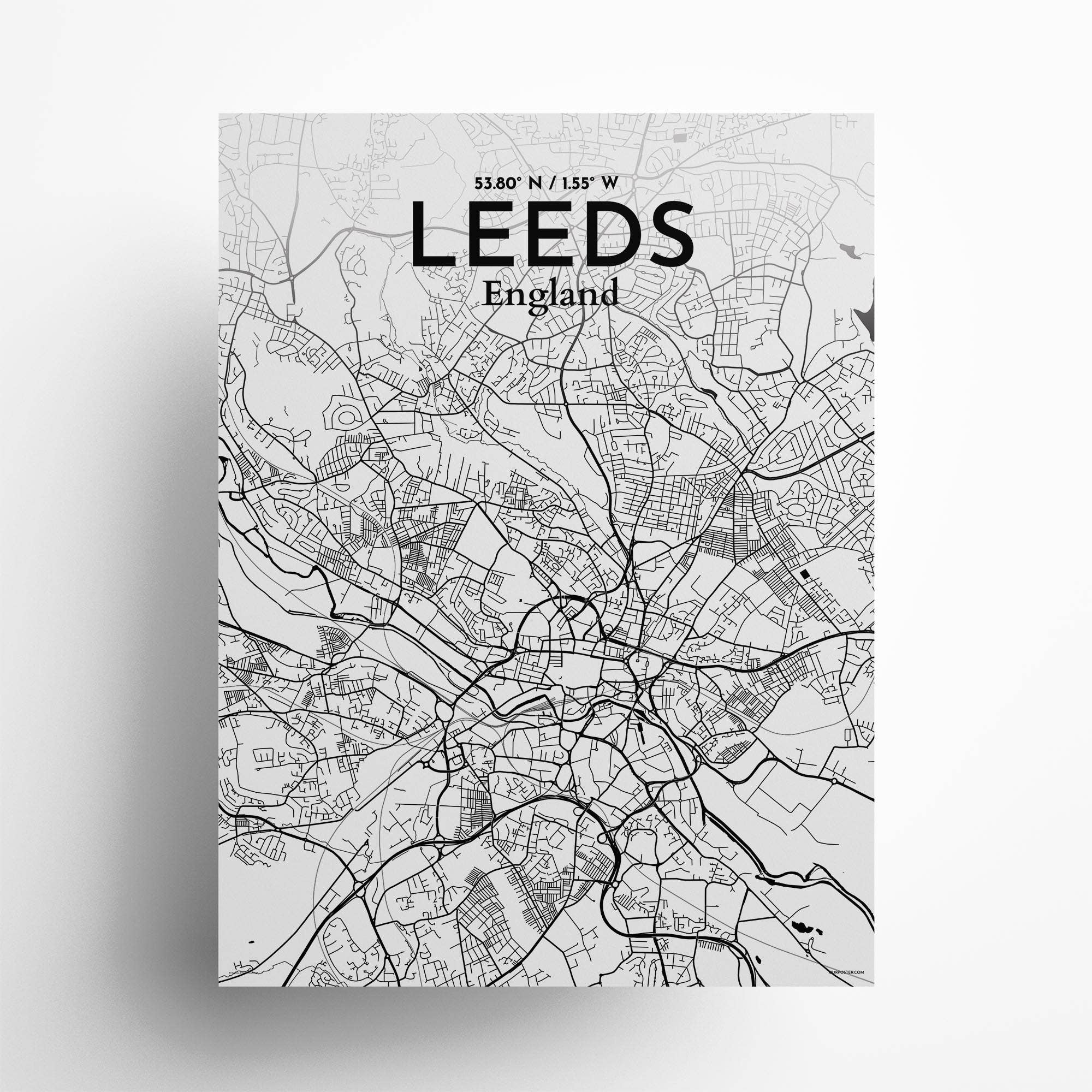 OurPoster.com – wholesale Poster – Leeds karta affisch224