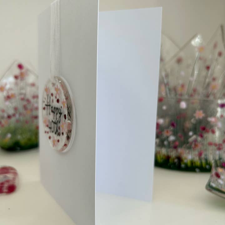 Pam Peters Designs - Wholesale Birthday Card - Handmade Fused Glass - Big Birthday Card