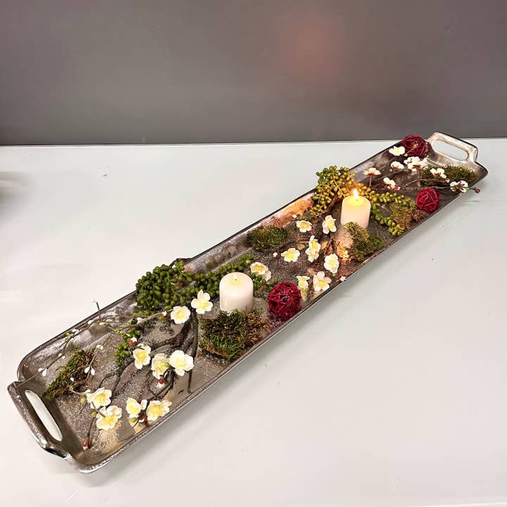 India Handicrafts Inc – Engroshandel Pyntebakke – 2-i-1 lang bakke2