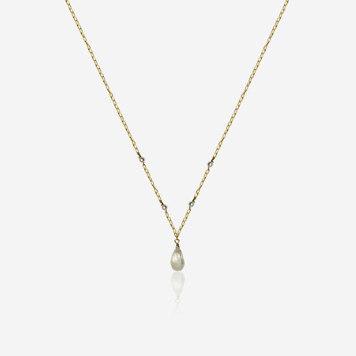 Collar Moonstone Drop Pearl para venta al por mayor de Made by Petit Jewelry