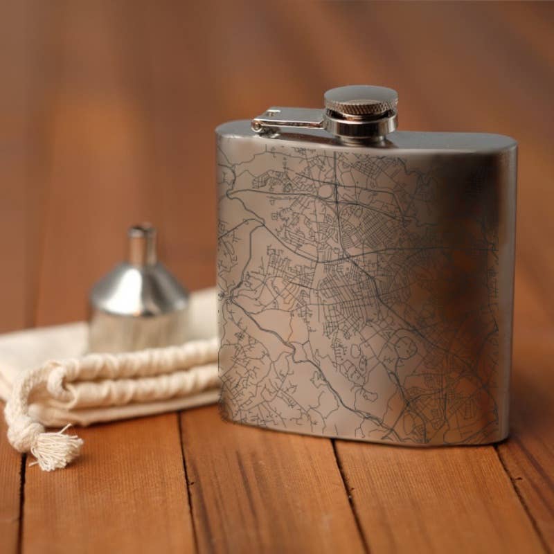 JACE.design - Wholesale Flask - Catonsville MD Map Hip Flask0