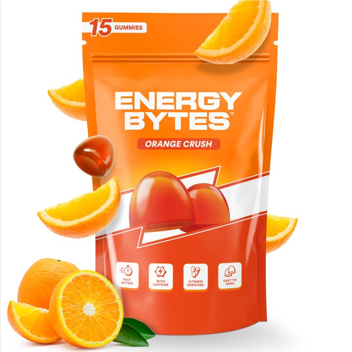 Energy Bytes Caffeine Gummies | Orange Crush | 1-Pack for wholesale by Energy Bytes