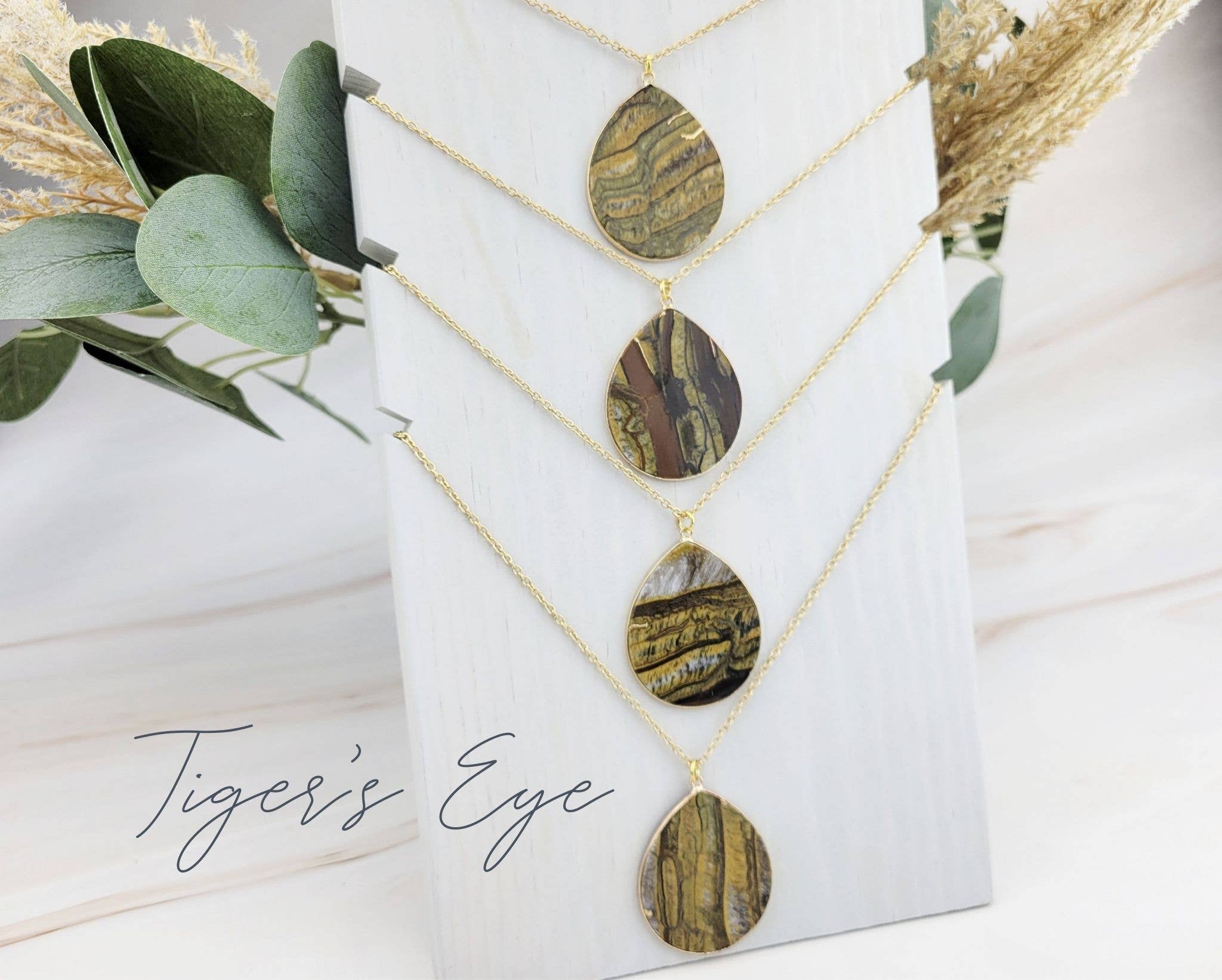 WonderLight Jewelry - Venta al por mayor Collares con colgantes/abalorios - Collar con colgante de piedras preciosas planas - Afirmation Jewelry3