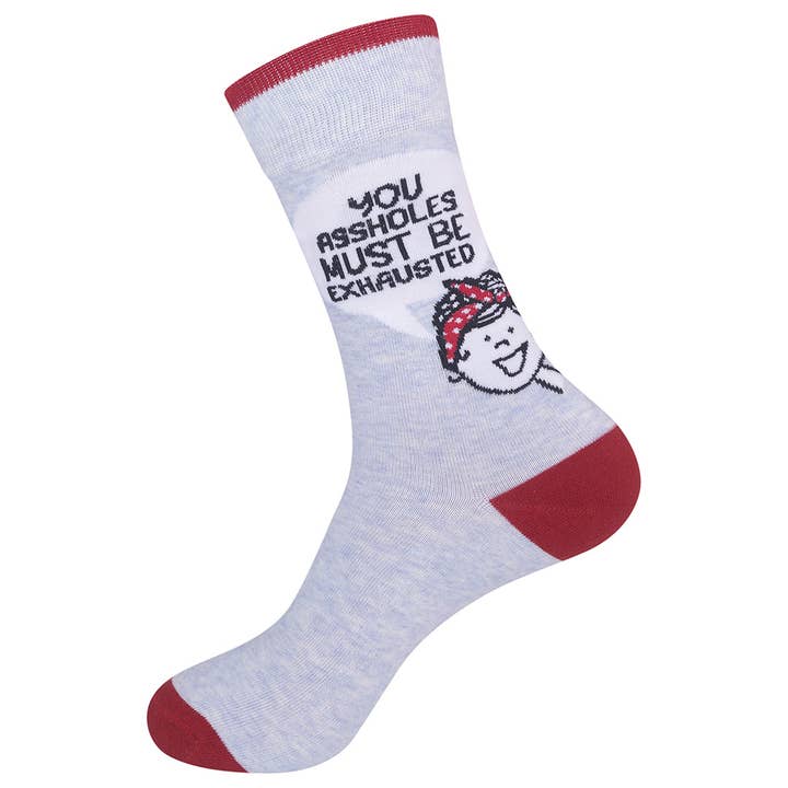 Funatic - About Face Designs - Nice Enough Merch Co - Wholesale Socks - Unisex - You Assholes Socks | Funny Unisex | Funatic6