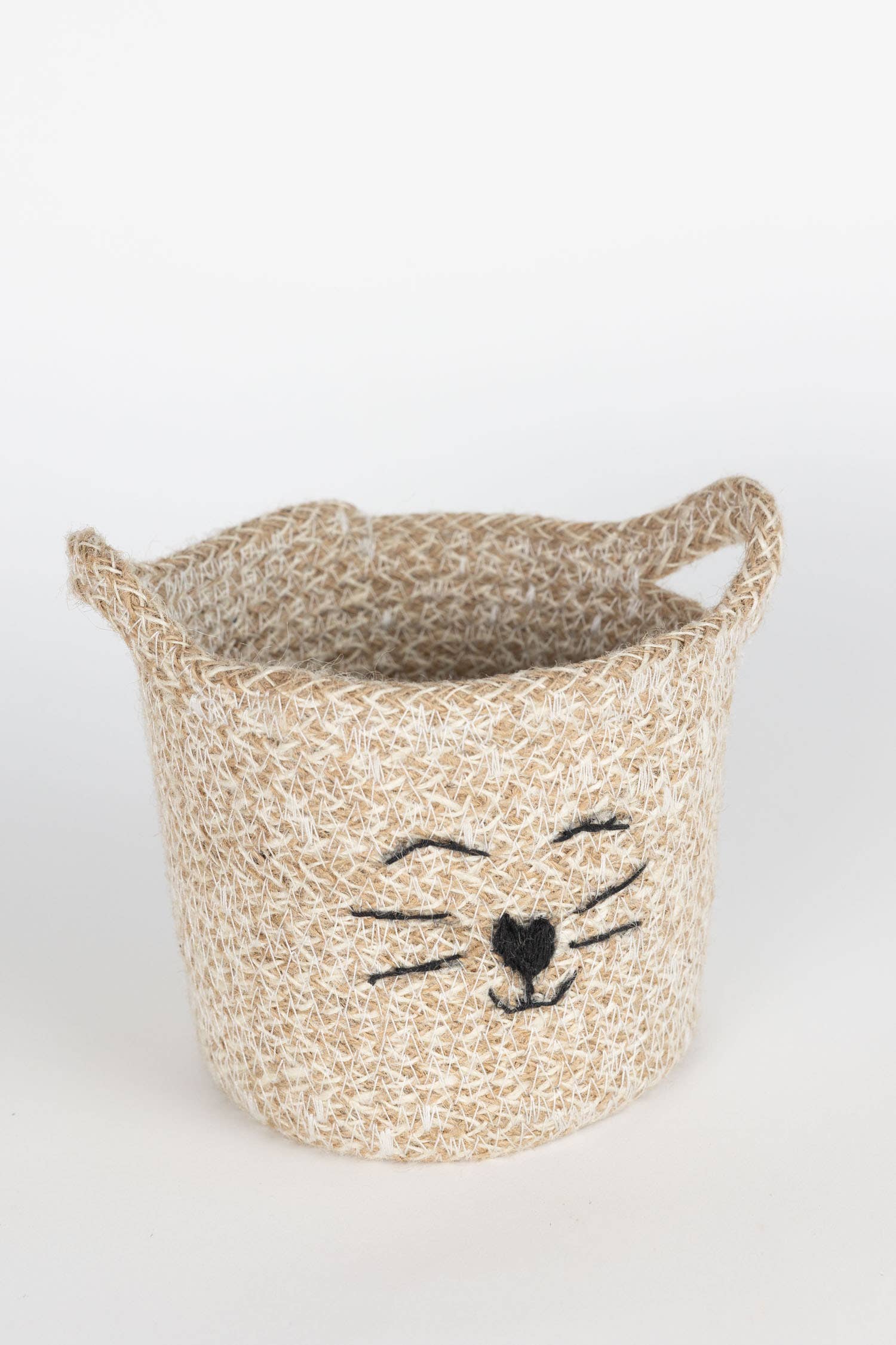 Ten Thousand Villages - Wholesale Basket - Cat Face Jute Basket - Small2