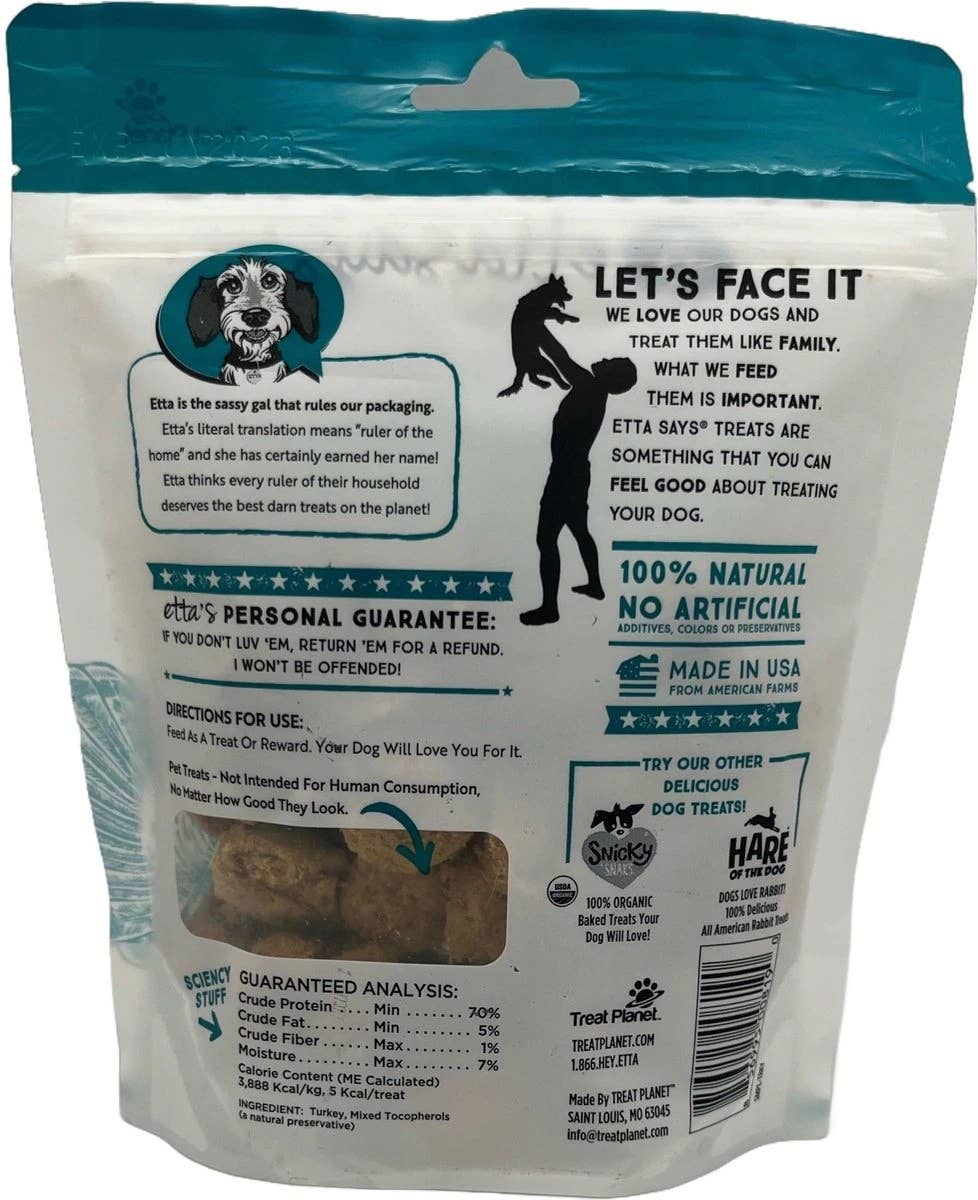 Pet Palette Distribution - Wholesale Pet Treats - Dog - Etta Says! Eat Simple! Freeze Dried Dog Treats Turkey 2.5oz1