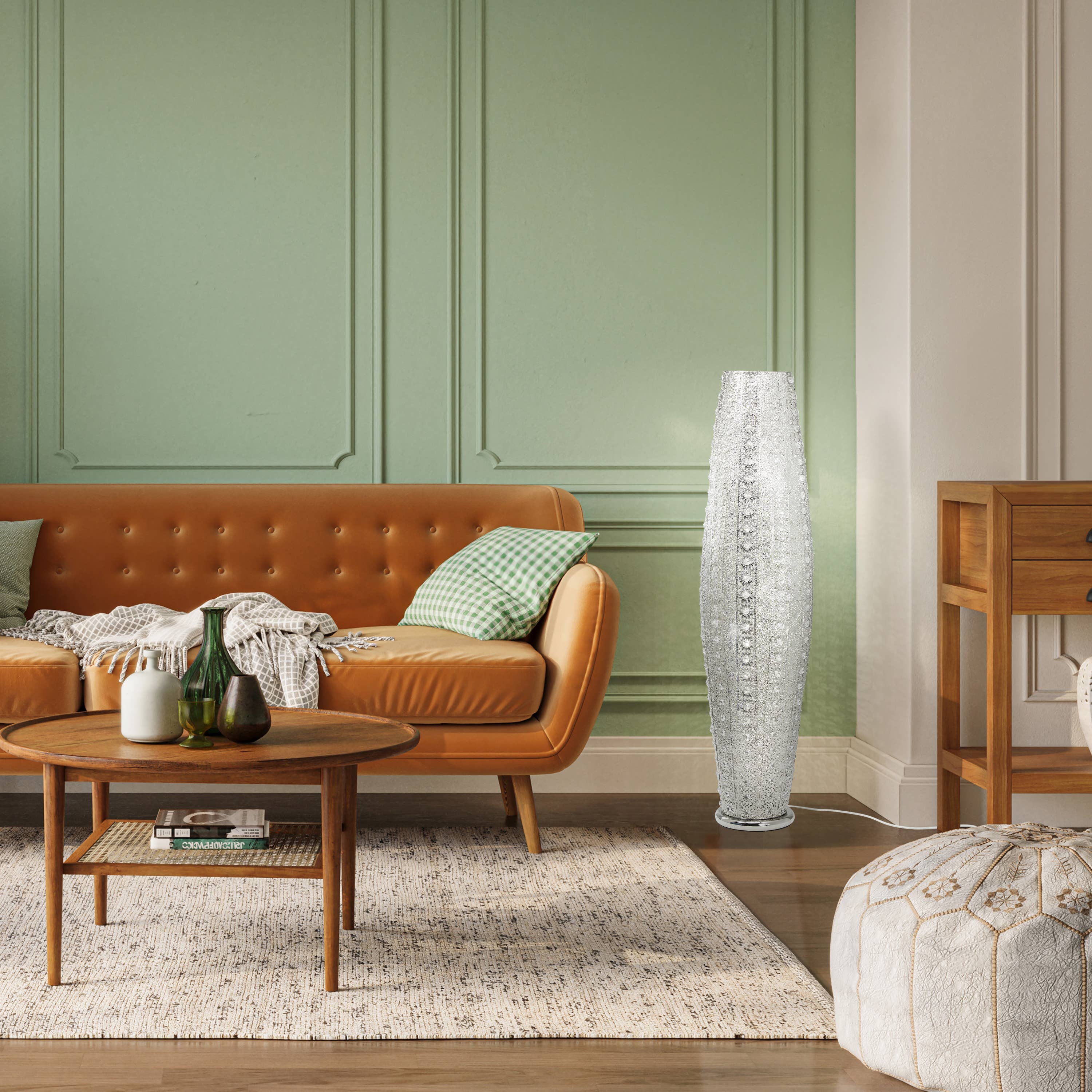 River of Goods - Wholesale Floor Lamp - 43.5"H Harley Silver & Crystal Floor Lamp6