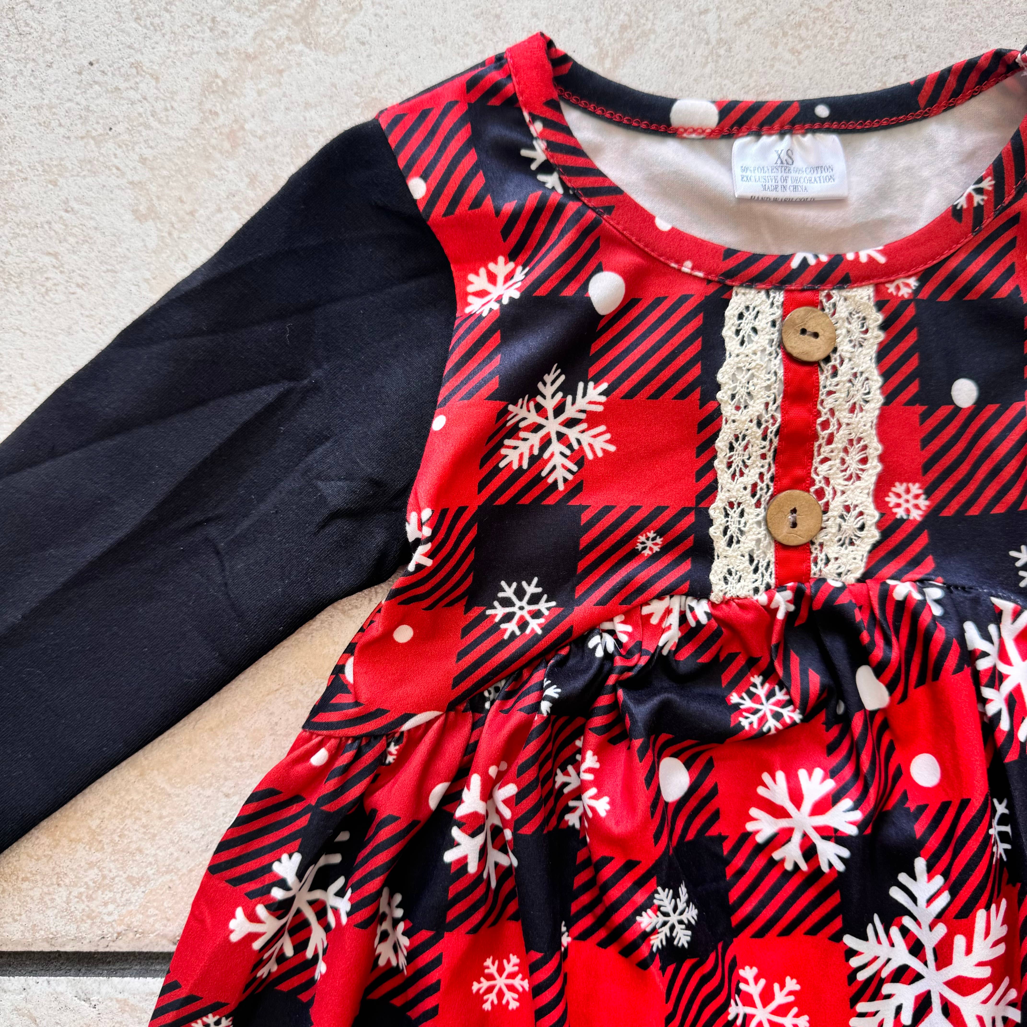 JJ BEBE LAND - Wholesale Dress - Kids - Girls Snowflake Dress1