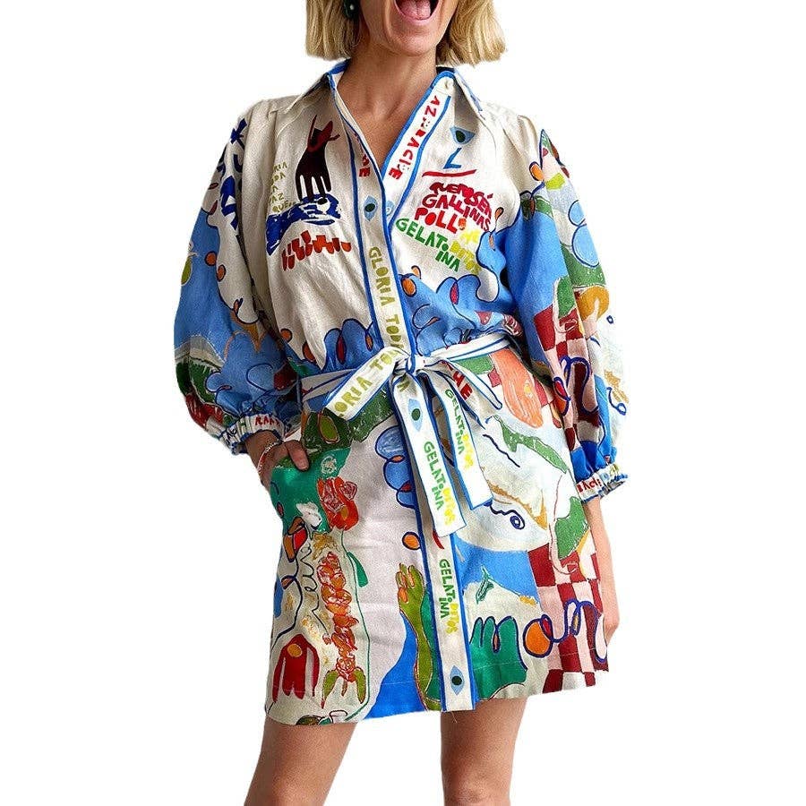 Som vist 2025 Ny hørkjole med tryk – chic og afslappet stil for engroshandel på Faire2