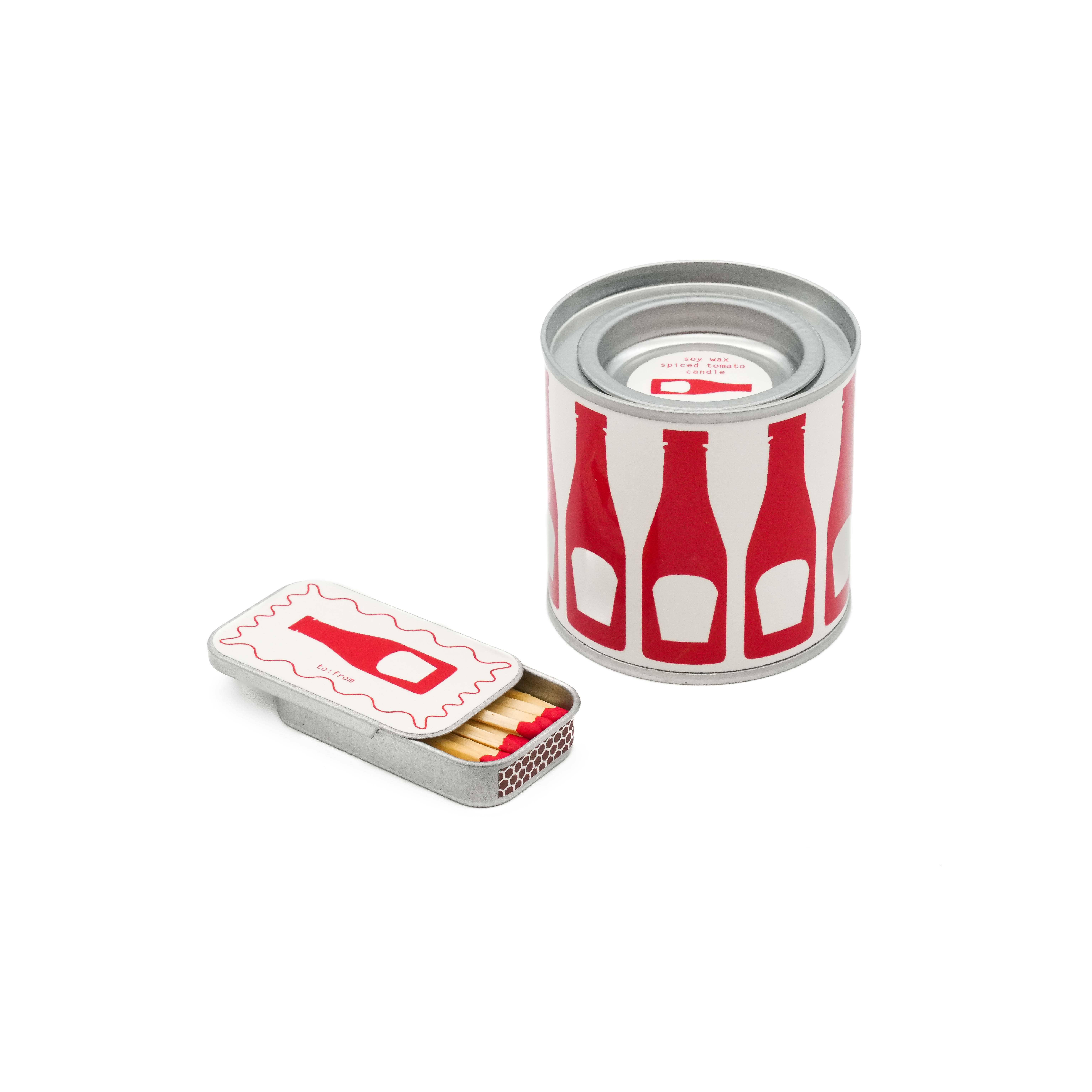 to:from – Vela em jarro/copo por atacado – Caixa de fósforos reutilizável KETCHUP4