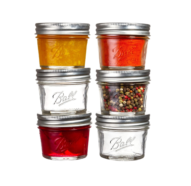 Innovarix - Wholesale Food Storage Container - Ball Glass Mason Jar with Airtight Lid - 4 Oz.1
