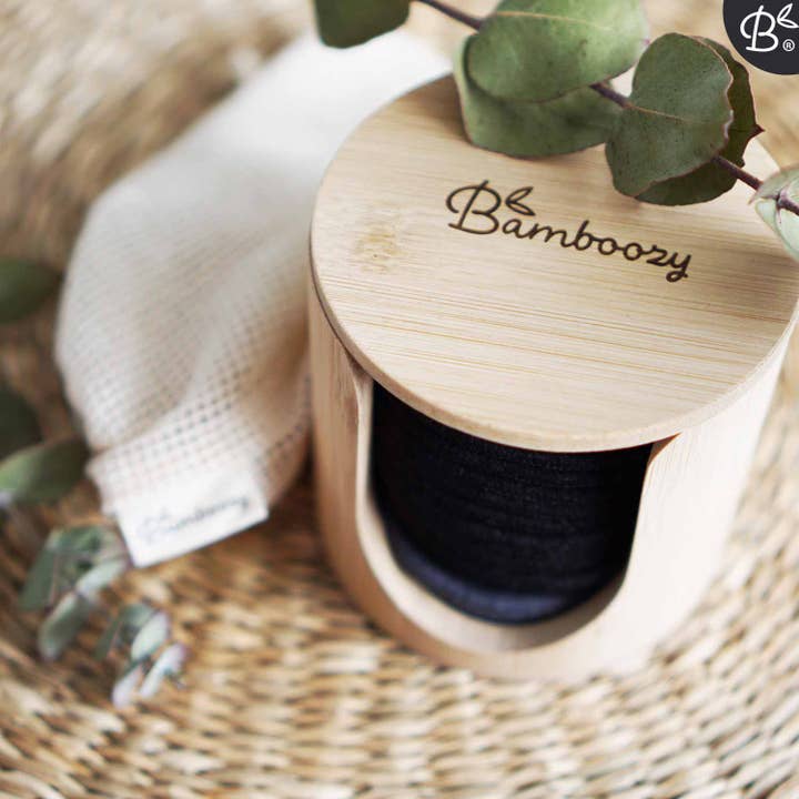 Bamboozy x Cosmeau - Wholesale Cotton Pad - 16x Black Reusable Cotton Pads 4-Layers + Bamboo Holder8