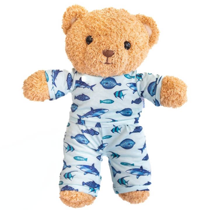Zippy l'Ours + Pyjama Zippy (Frénésie des Ailerons) pour la vente par Zip N' Bear
