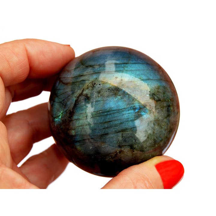 Kaia & Crystals - Wholesale Spiritual stone/crystal - XL Natural Labradorite Sphere Stone (65mm - 100mm)
