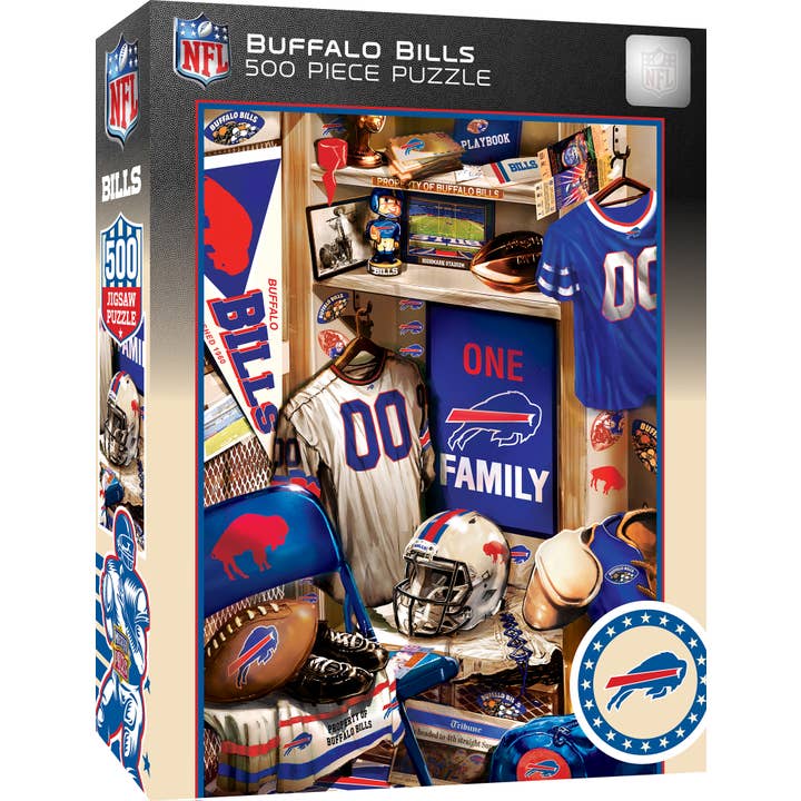 Masterpieces Puzzles - Wholesale Puzzle - Adult - Buffalo Bills - Locker Room 500 Piece Puzzle0