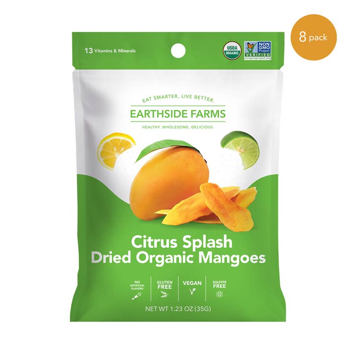 Citrus Splash Torkade Ekologiska Mangor, 1,23 oz - 8-pack för wholesale av Earthside Farms