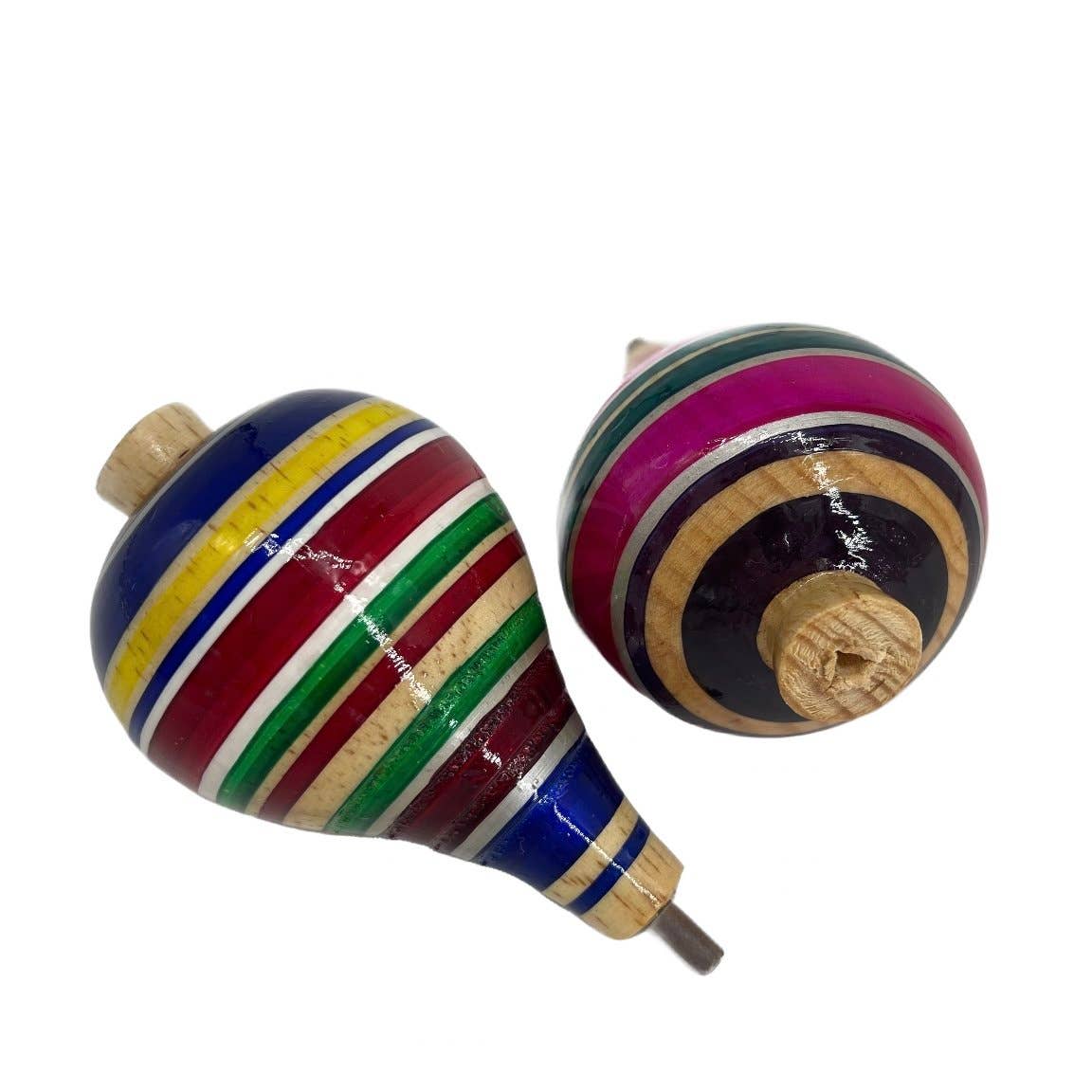 Fiesta McAllen LLC - Wholesale Wood Toy - Kids - Wooden Mexican Trompo1