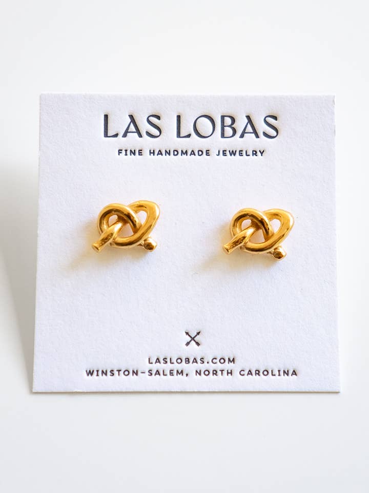 Pendientes de tuerca con nudo para venta al por mayor de Las Lobas