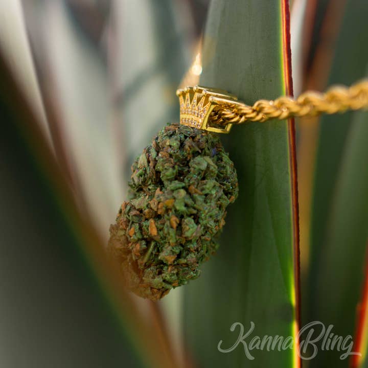 Kannabling - Wholesale Pendant/Charm Necklace - KannaBling - Crown Bail Gold Rope Chain 30"1