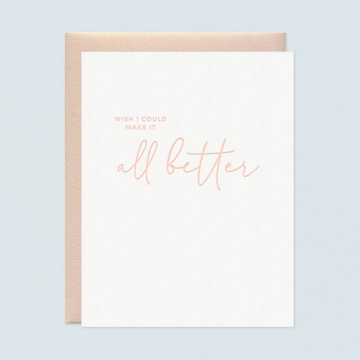 Missive - Wholesale Get Well Card - Make It All Better Letterpress Greeting Card0