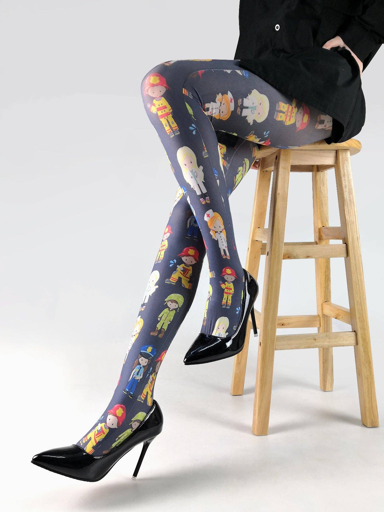 SALINA TRADING INC - Wholesale Tights - Women's - Printed Tights Abstract Butterfly Floral Nylon Casual Leggings12