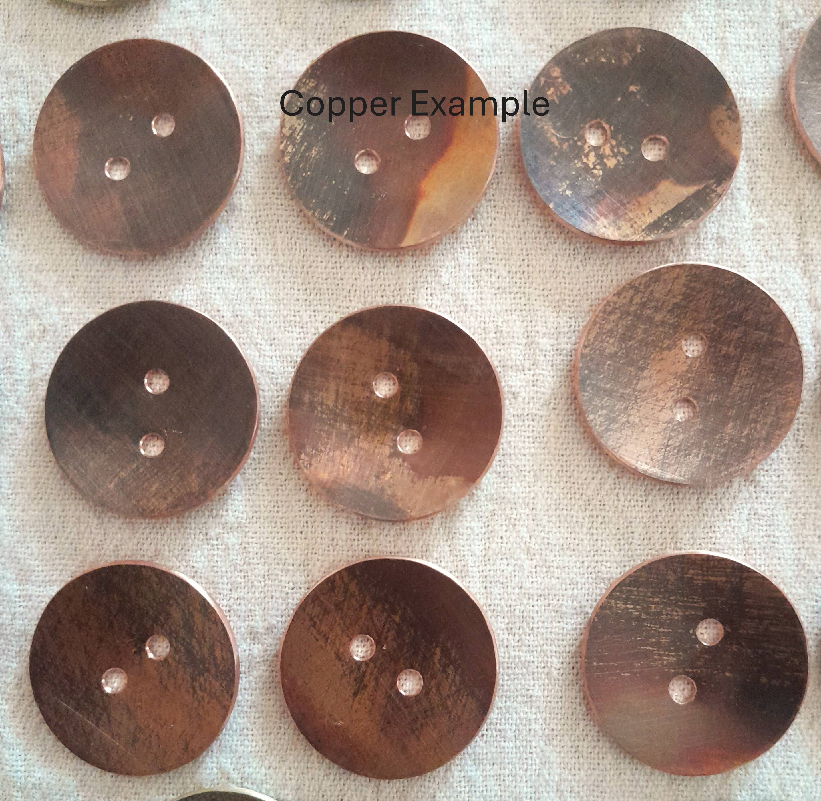 Wandering Dog Metal Art - Wholesale Drukknoop/naaiknoop - Handgemaakte metalen knopen antieke afwerking messing en koper3