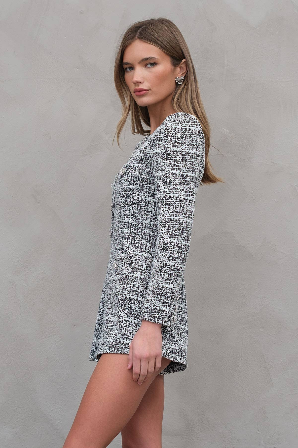 MARBLE Dressy Span Jacquard Romper - RD1009 for wholesale on Faire5