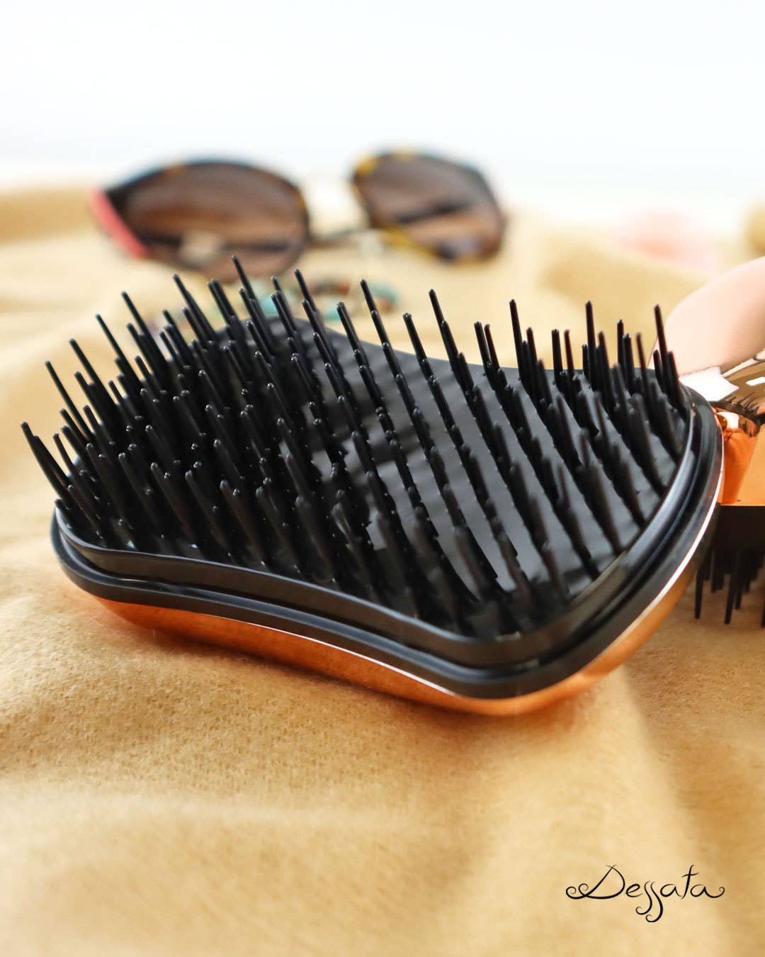 Dessata - Wholesale Hair Brush/Comb - Dessata detangling hairbrush (travel size) - METAL ROSE GOLD6