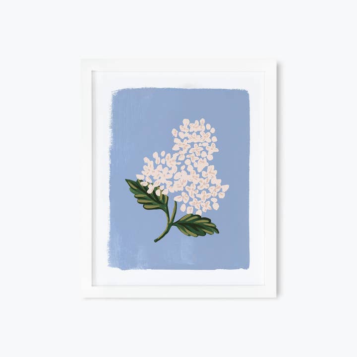Hydrangea Bloom Blue Art Print for wholesale by Rifle Paper Co.
