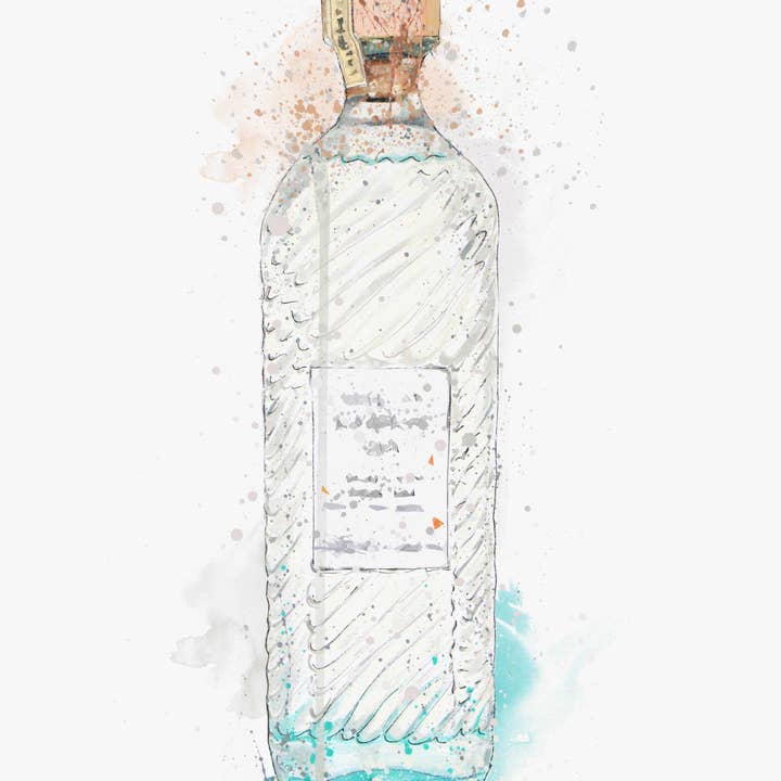 We Love Prints – Impressão artística por atacado – Conjunto de presente com impressão de garrafa de gim escocês (conjunto de 4)1