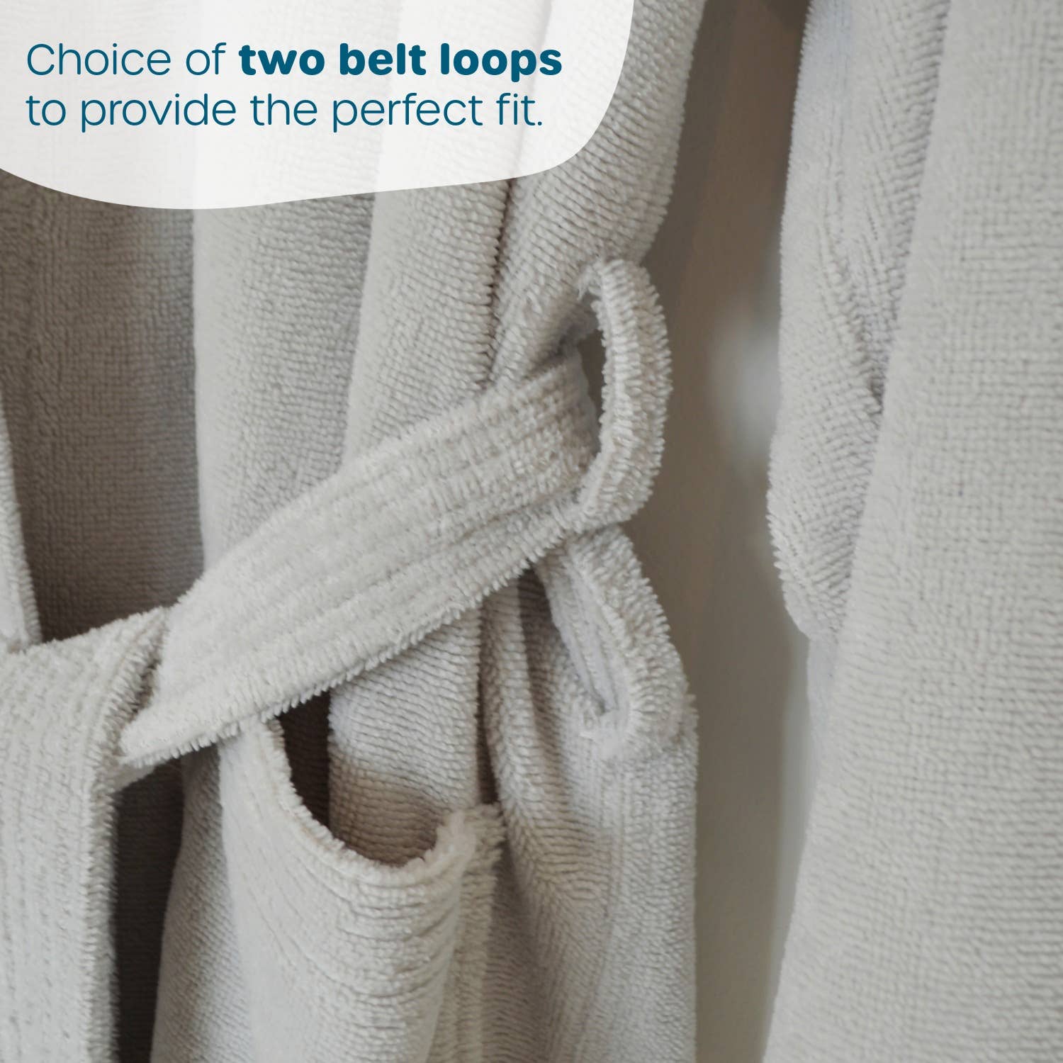 Allure Bath Fashions – Engroshandel Morgenkåbe - Unisex – Unisex badekåbe - Dobbeltstruktureret velour frotté morgenkåbe2