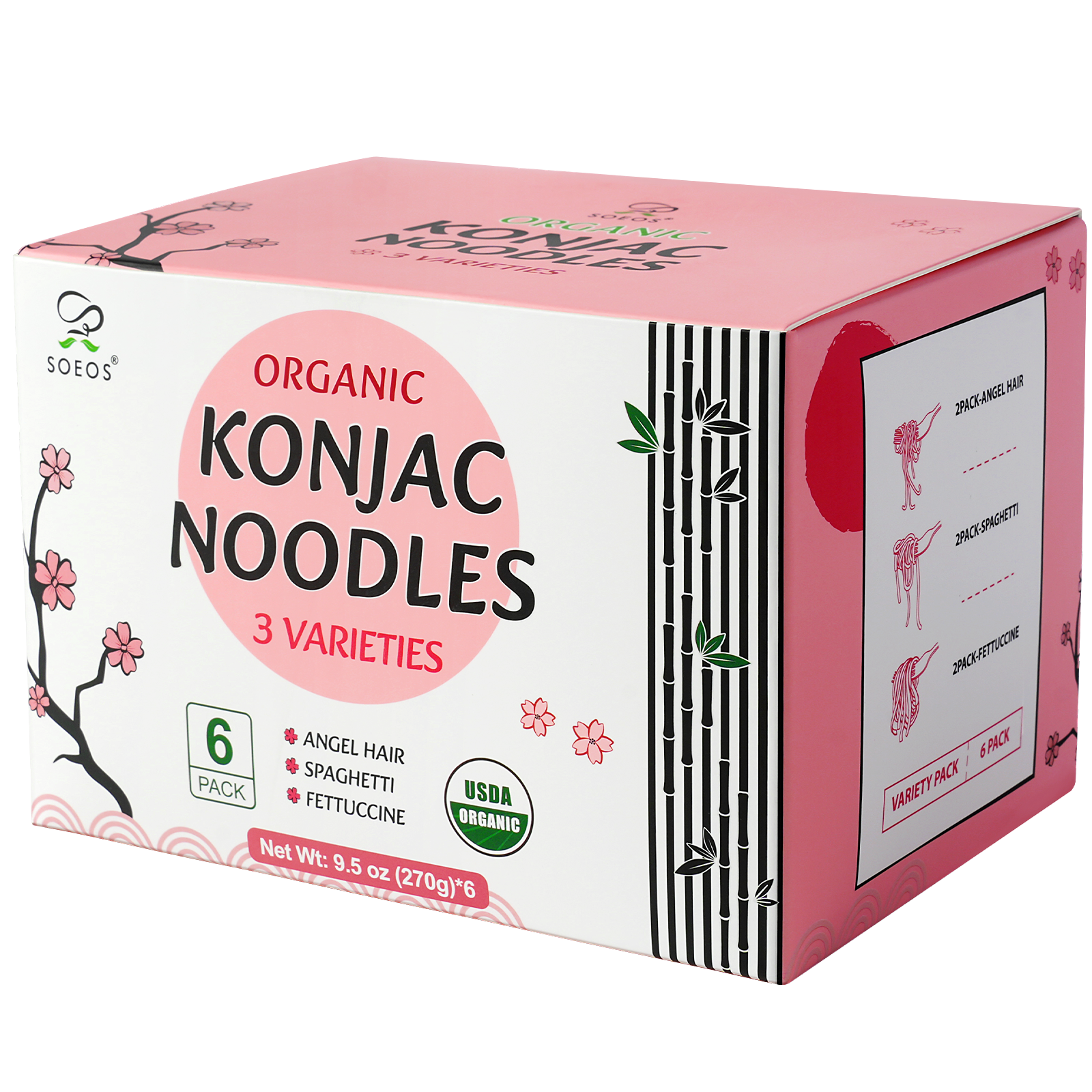 soeos - Wholesale Pasta - Soeos Organic Konjac Noodles, 52. 8 oz (8.8 oz*6), 6 Pack3
