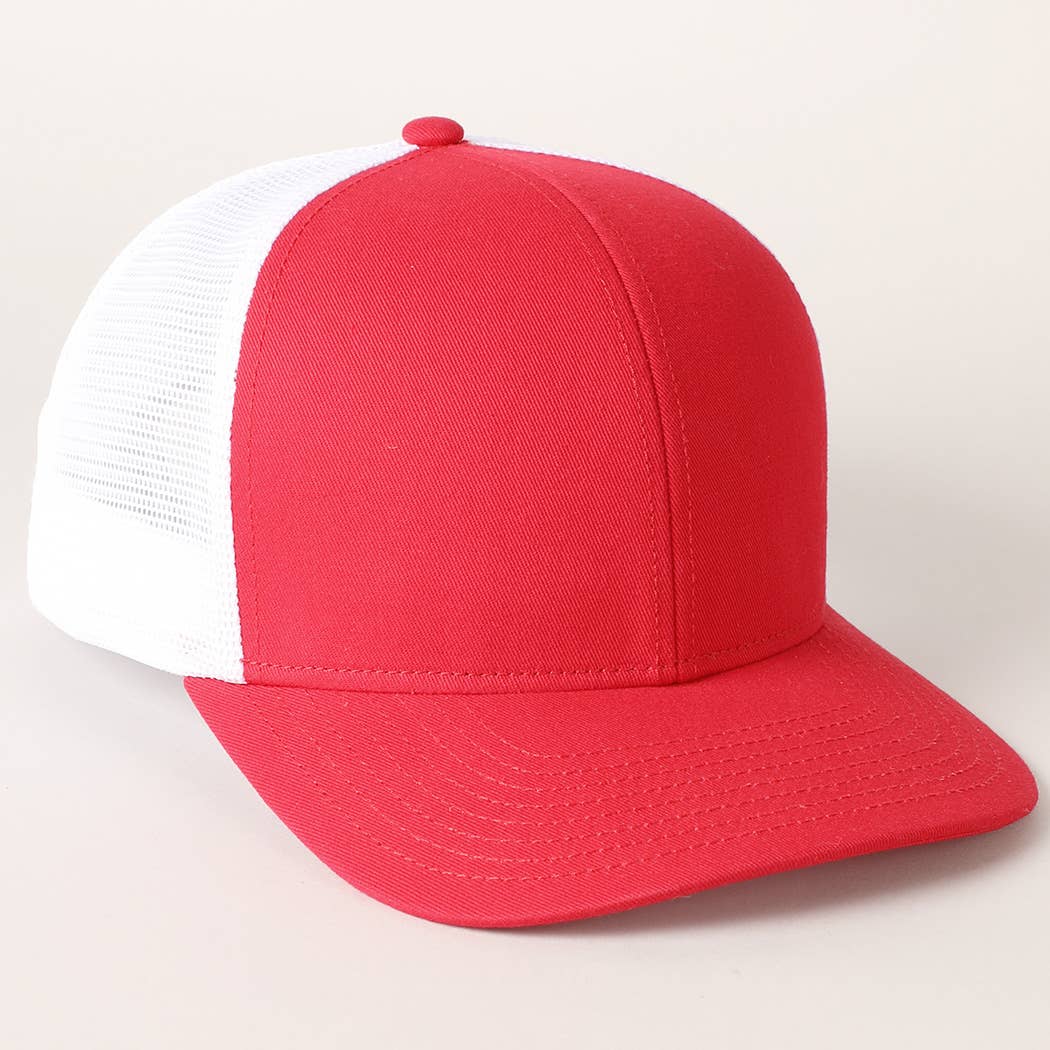 Fashion City - Wholesale Trucker Hat - Unisex - Two Tone Cotton Trucker Hat with Mesh Back48