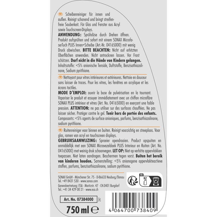 Sonax - Wholesale Glass Cleaner - CARAVAN acrylic+glass cleaner2