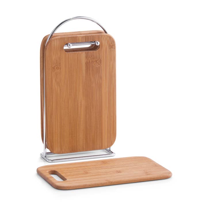 Juego de soporte para tablas, 5 piezas, bambú/metal para venta al por mayor de Zeller Present