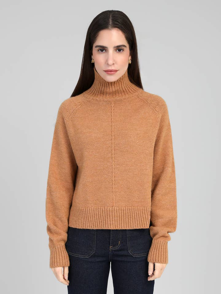 MAGLIONE LAMELY cammello per la vendita all'ingrosso da parte di An'ge