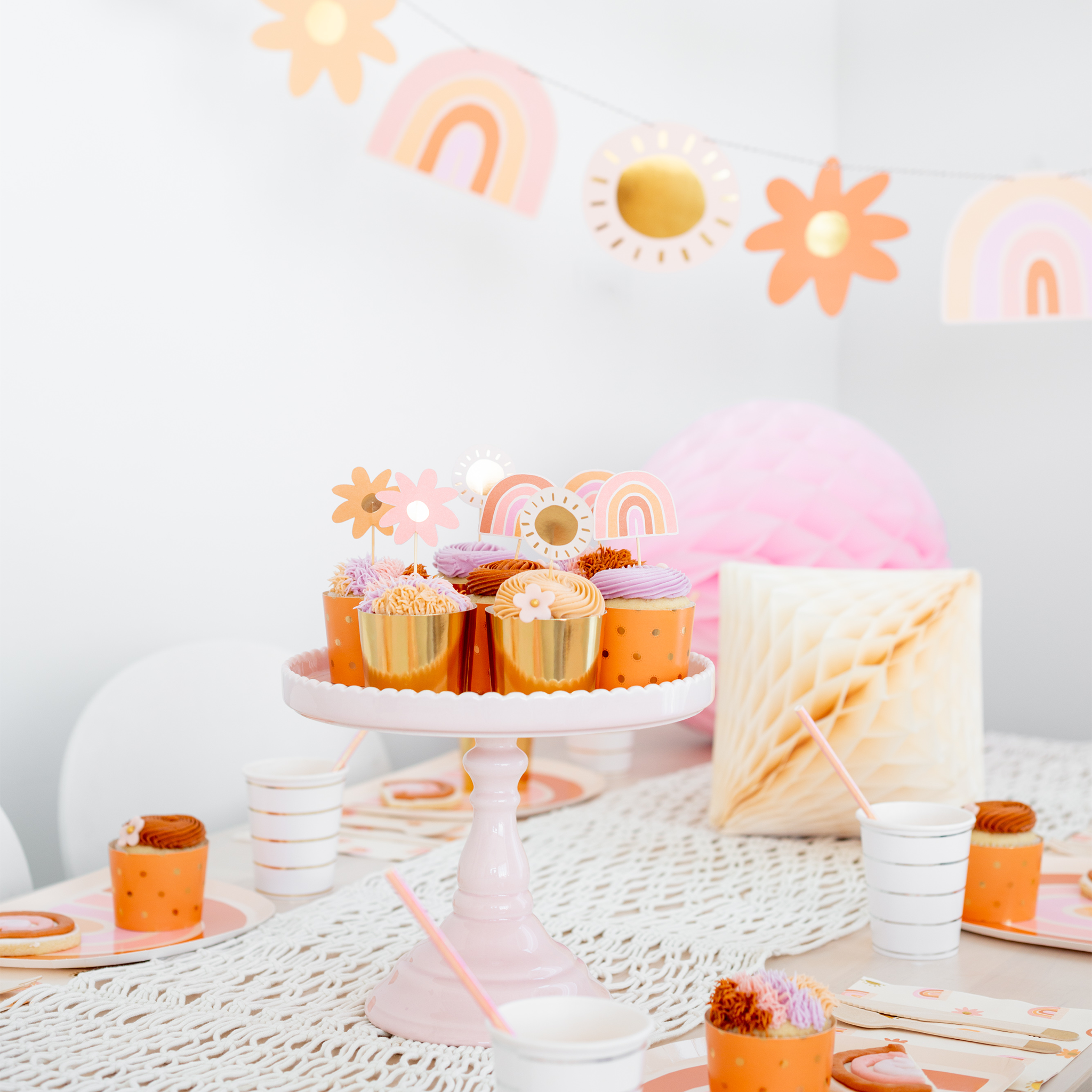 Jollity & Co. + Daydream Society – Großhandel Wimpel/Girlande – Boho Rainbow Thingamajigs - 16 Pk.3