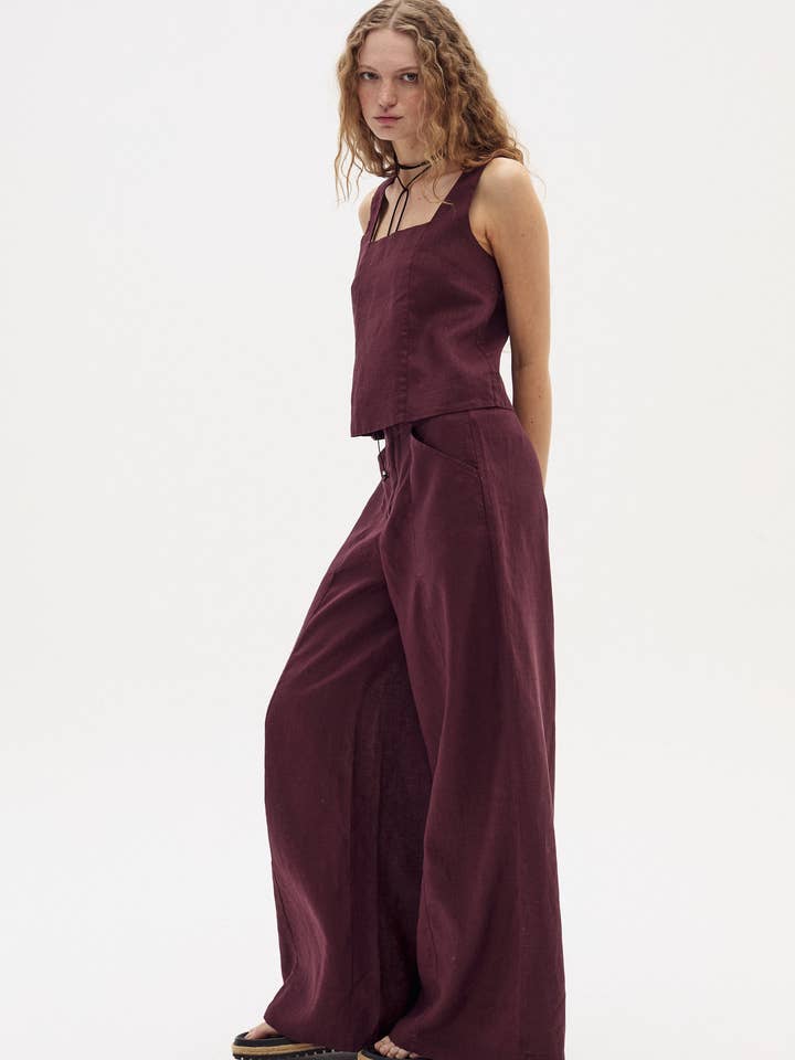 Vincent Leinenhose - Tiefes Merlot für den Großhandel von Lanhtropy