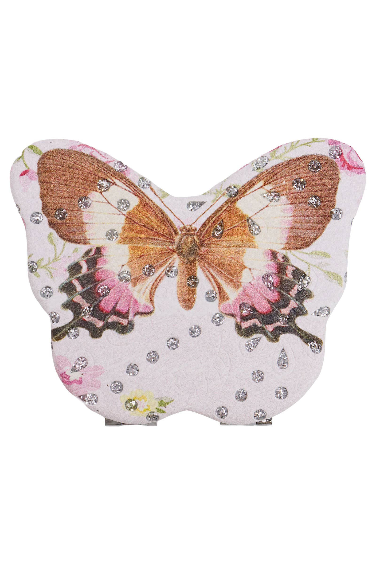 SORTIDAS Espelho Compacto Cosmético Floral Borboleta - 12 unid. para venda a revendedores na Faire3