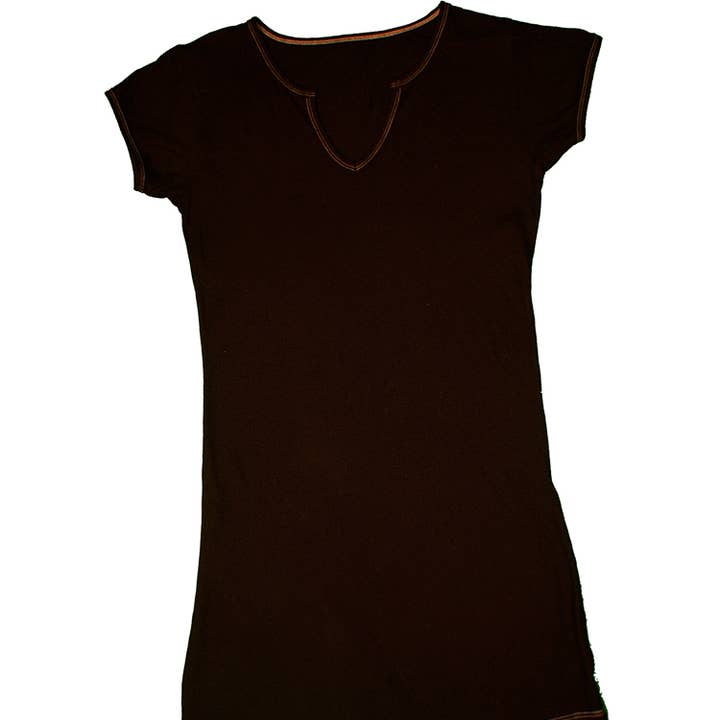 Black/Coral Short Sleeve Tee for wholesale by Two Owls