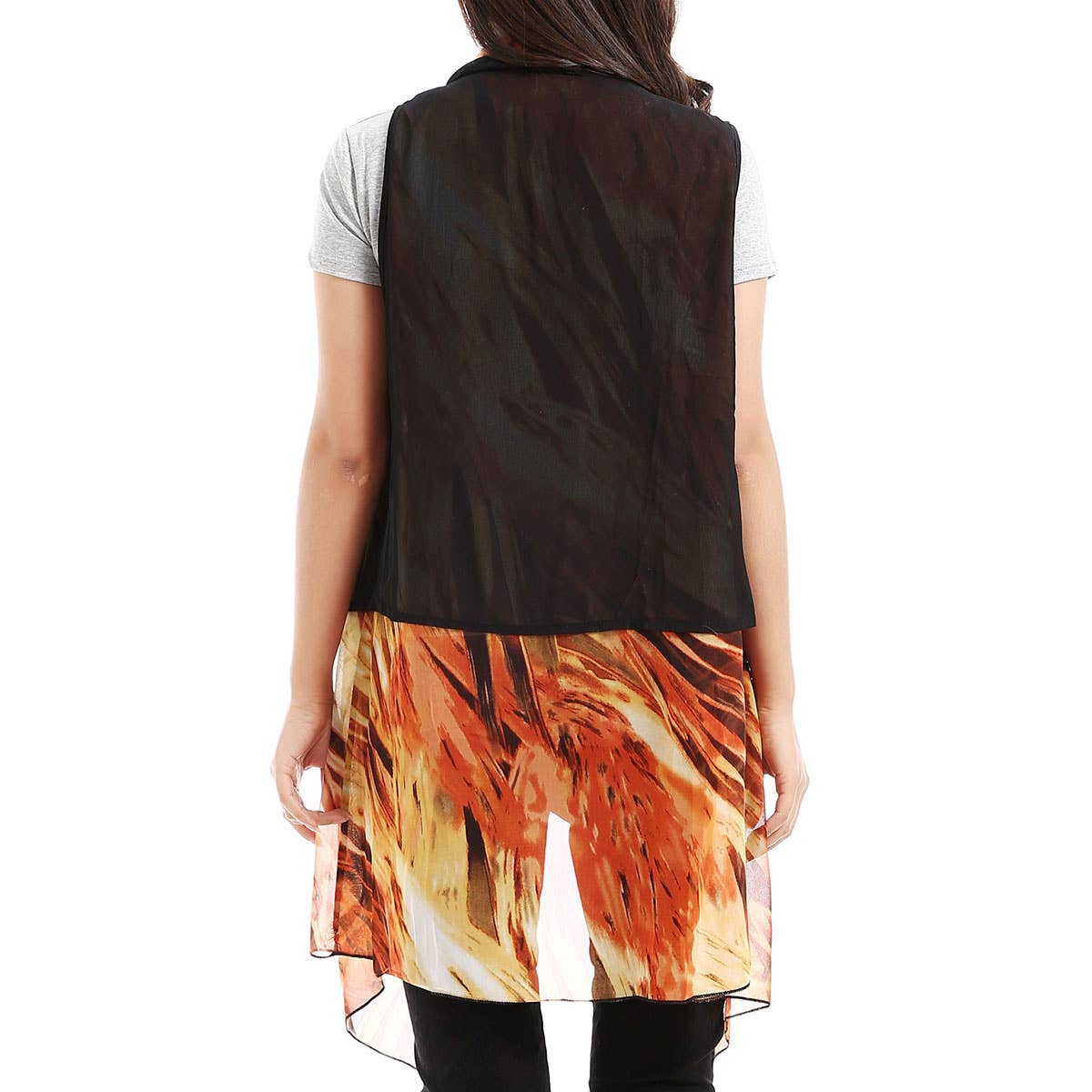 Mad Style - Wholesale Kimono - Women's - Orange 2 Pc Sleeveless Kimono2