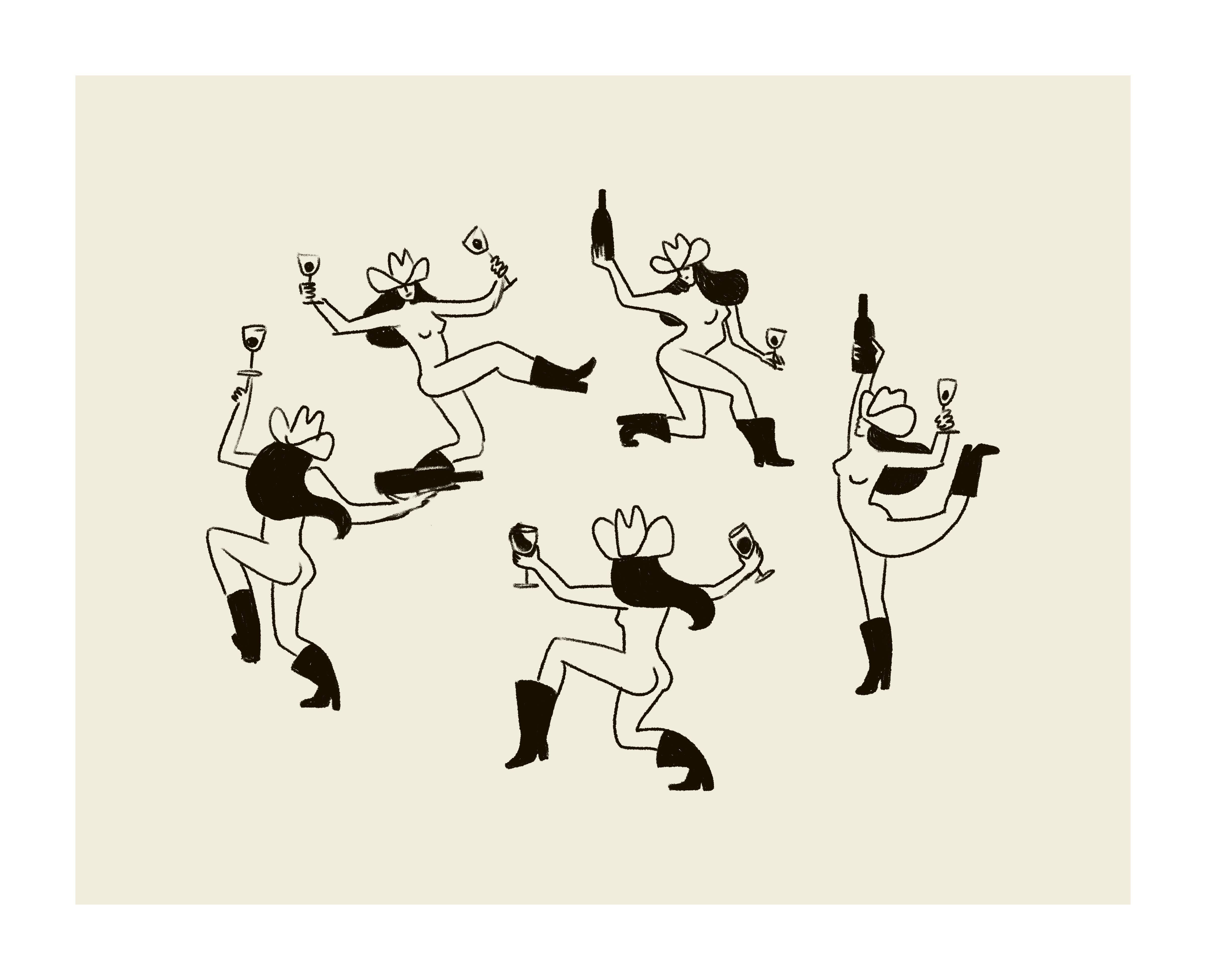 Tumbleweed Design Studio - Wholesale Art Print - Vintage Inspired Cowgirl Art Print: "The Dance"2