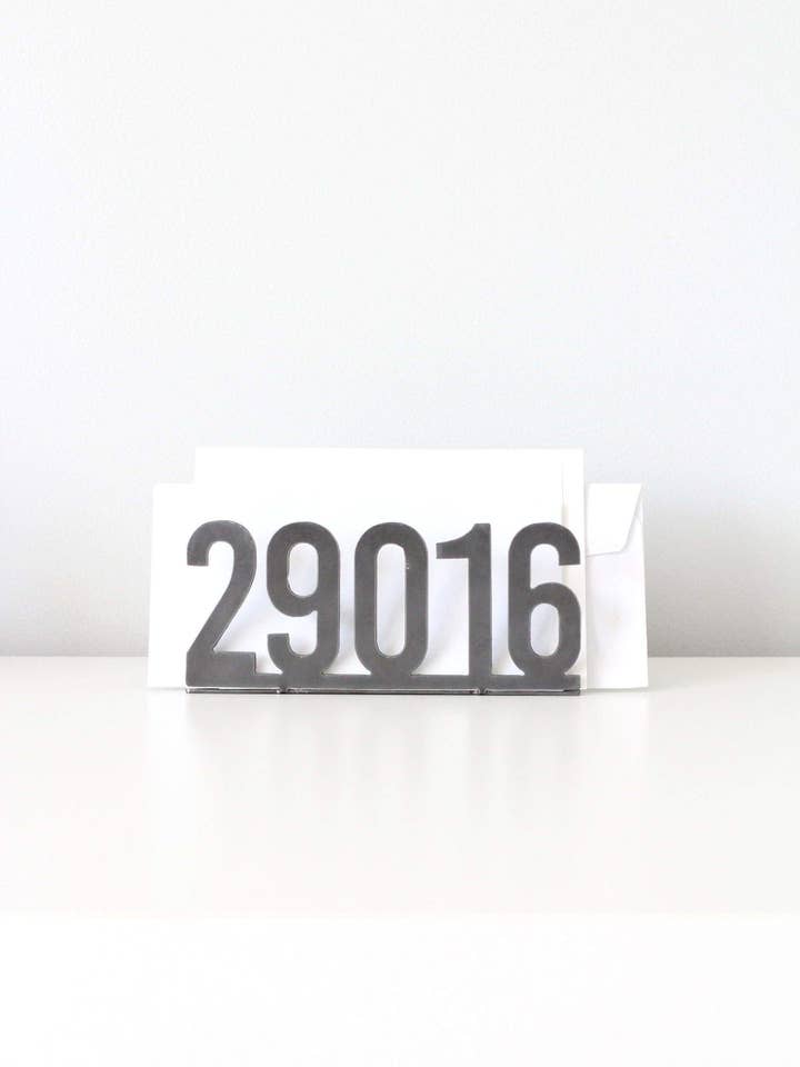 Custom Zip Code Mail Organizer for wholesale by Highland Ridge | Handmade Home Decor