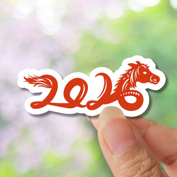 Chinese New Year Sticker, Year Of The Horse 2026 for wholesale by Apsara Labels