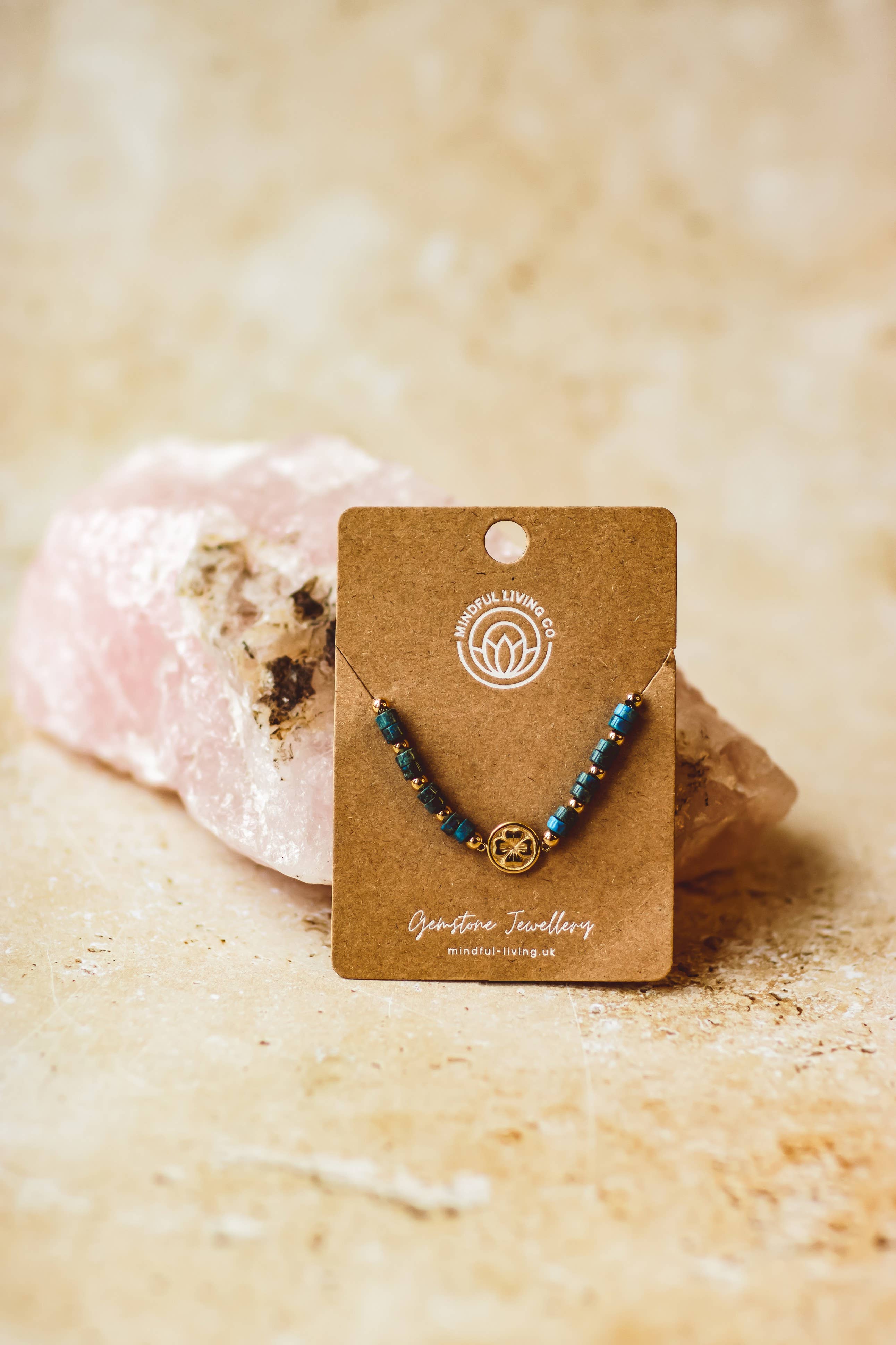 Mindful Living Co. - Wholesale Beaded Bracelet - 18K Gold Plated Elegant Clover Bracelet with Clasp0