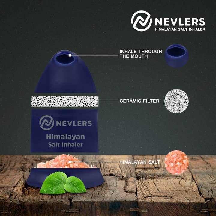 Nevlers – wholesale Aromaterapiinhalator – Nevlers Himalayan Salt Inhalator - Navy