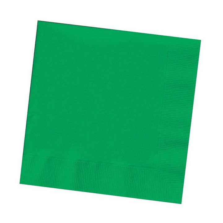 KT Supply - Wholesale Disposable napkin - 2 Ply Beverage Napkins Bulk Emerald Green, Case of 12000